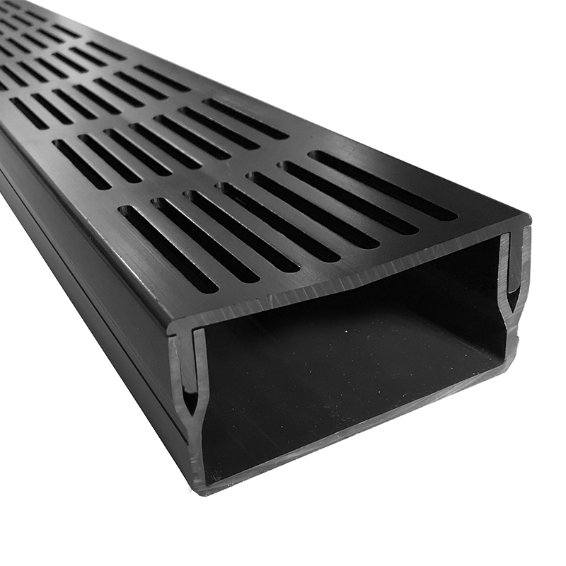 Dural U-Drain Pro Drainage Channel System 105mm Black (Choice Of Size)