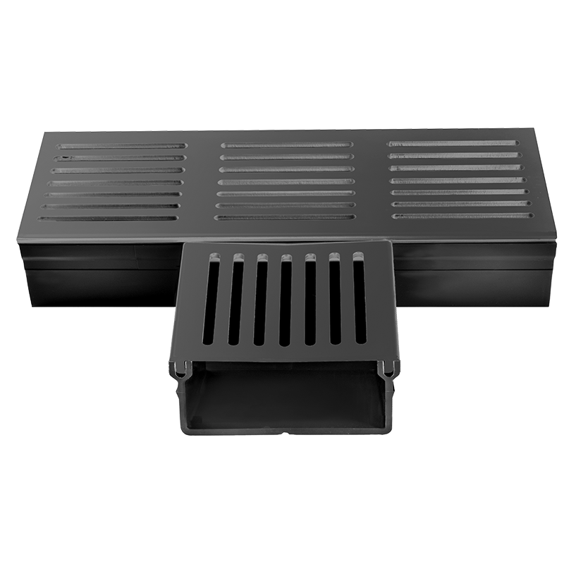 Dural U-Drain Pro Drainage Channel System T-Piece Connector 105mm Black