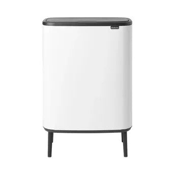 Brabantia Stainless Steel Bo Touch Bin Hi (31.2 x 54.5 x 81.5 cm, 60 L, White)