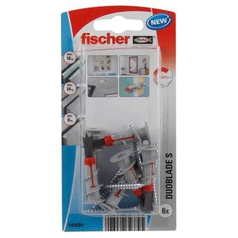 Fischer DuoPower Universal Plug W/ Screw Pack, S PH K (0.5 x 3 cm, 6 Pc.)