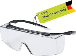 Uvex Super OTG Safety Glasses - Over-The-Glasses (OTG) Design, Anti-Fog/Scratch Resistant, UV400 Protection