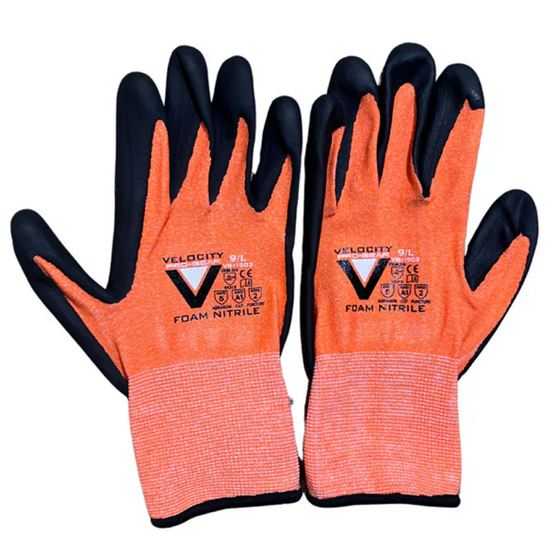 Velocity Pro Gear Foam Nitrile Gloves 3-Pack
