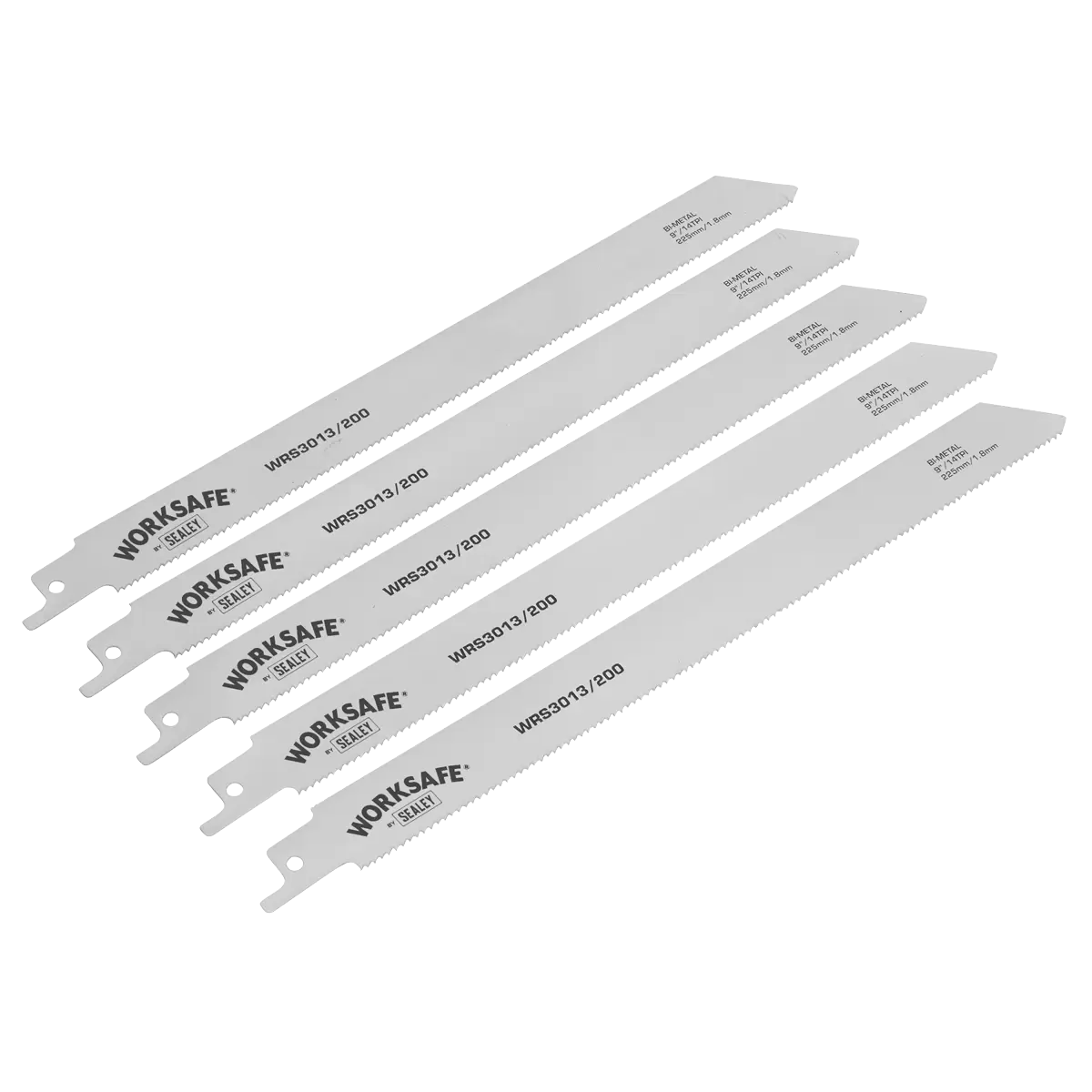 Sealey Worksafe Reciprocating Saw Blade 225mm 14tpi Pack of 5