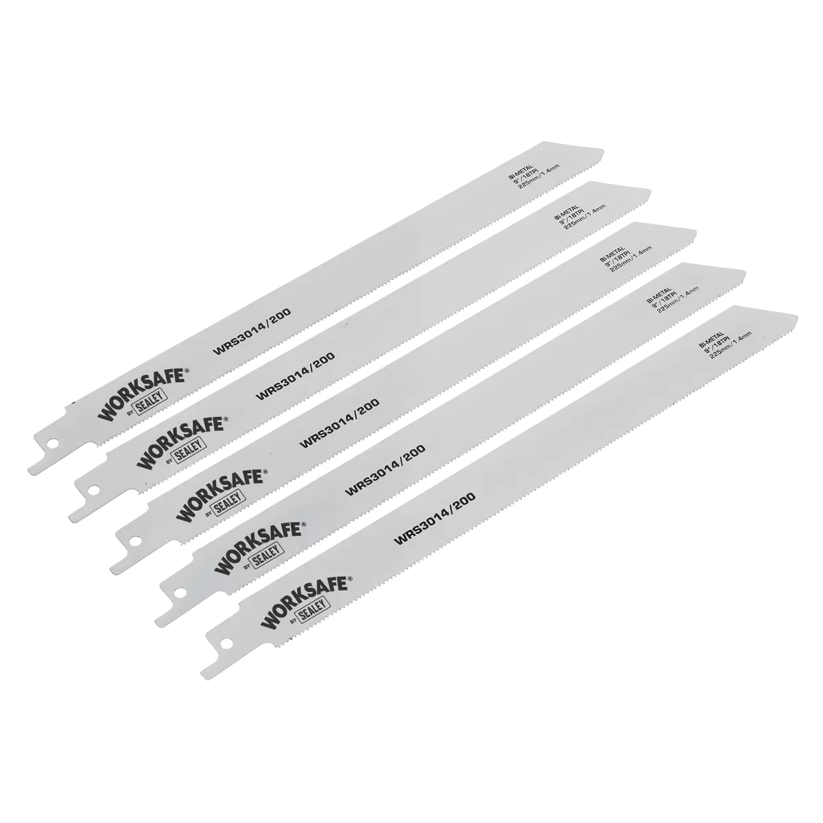 Sealey Reciprocating Saw Blade for Metal 225mm 18tpi Pack of 5