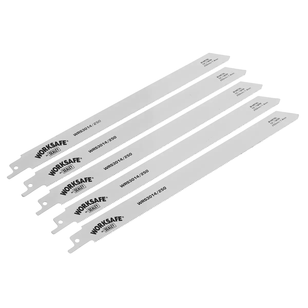 Sealey Worksafe Reciprocating Saw Blade for Metal 250mm 18tpi Pack 5