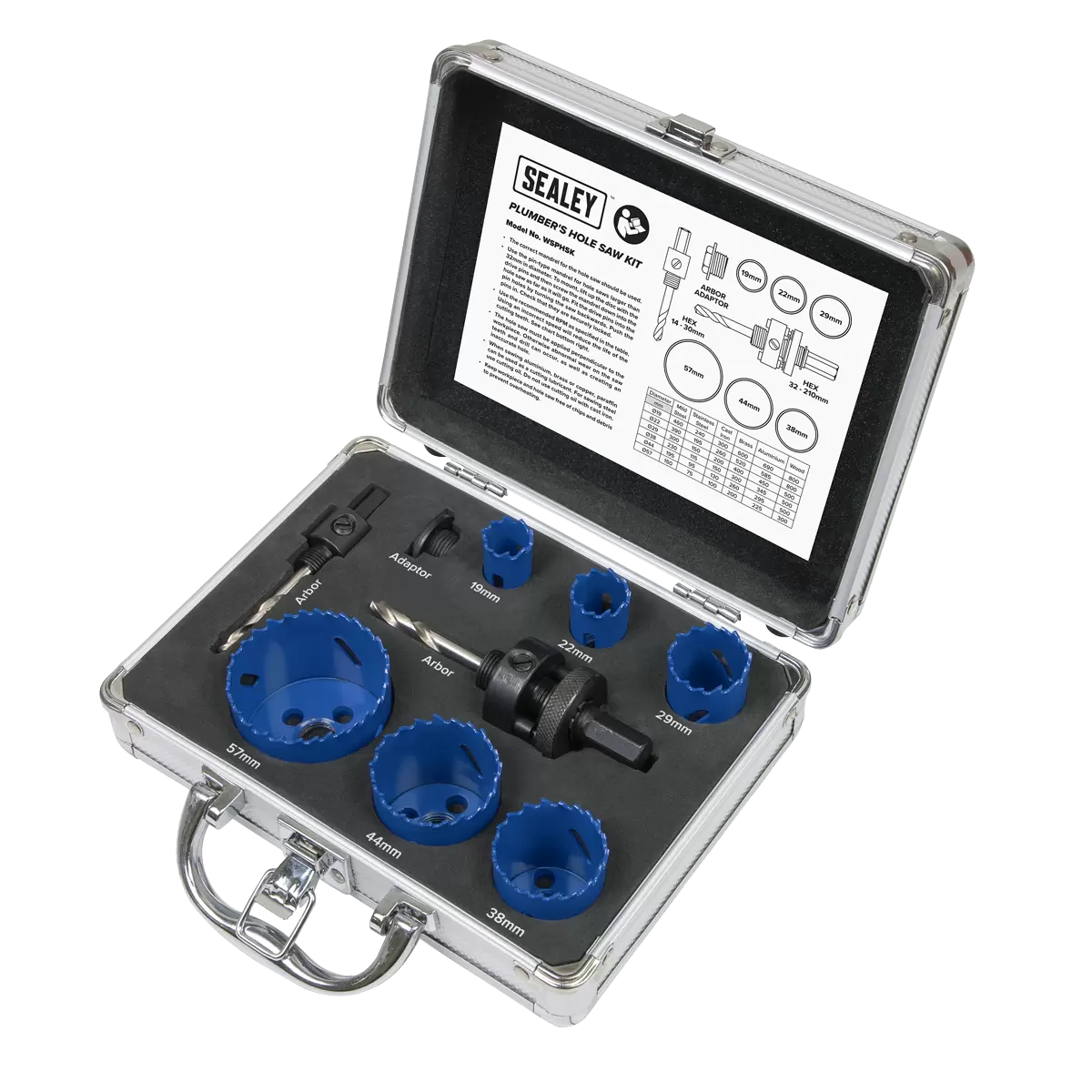 Sealey Plumber Hole Saw Kit 9pc