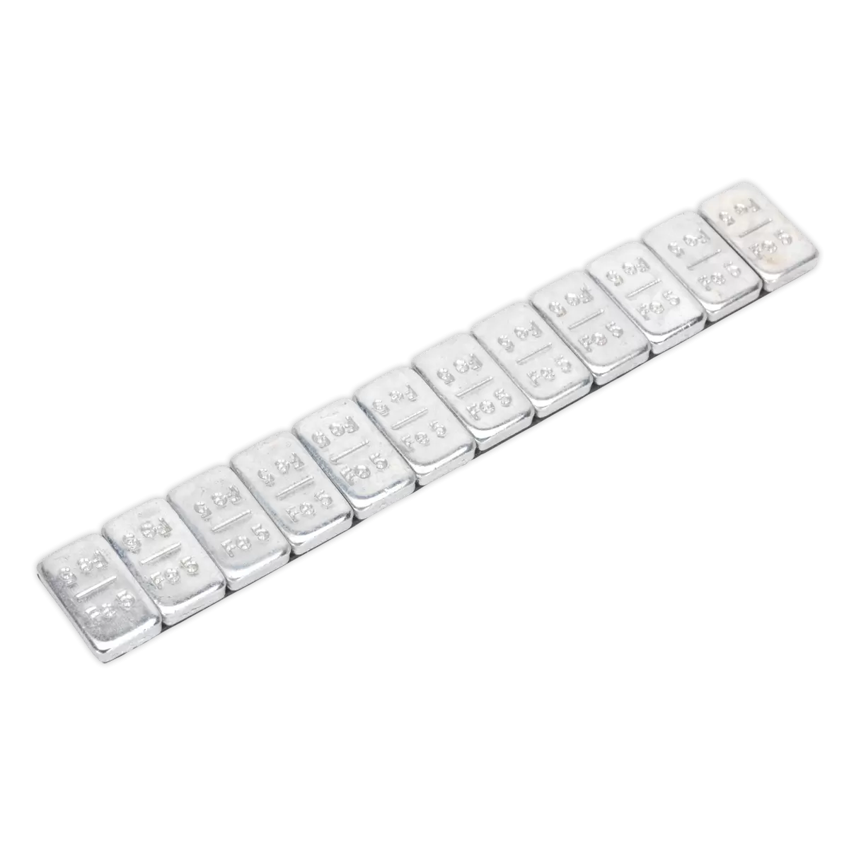 Sealey - WWSA5 - Steel Adhesive Wheel Weight 5g Strip of 12 - Pack of 100