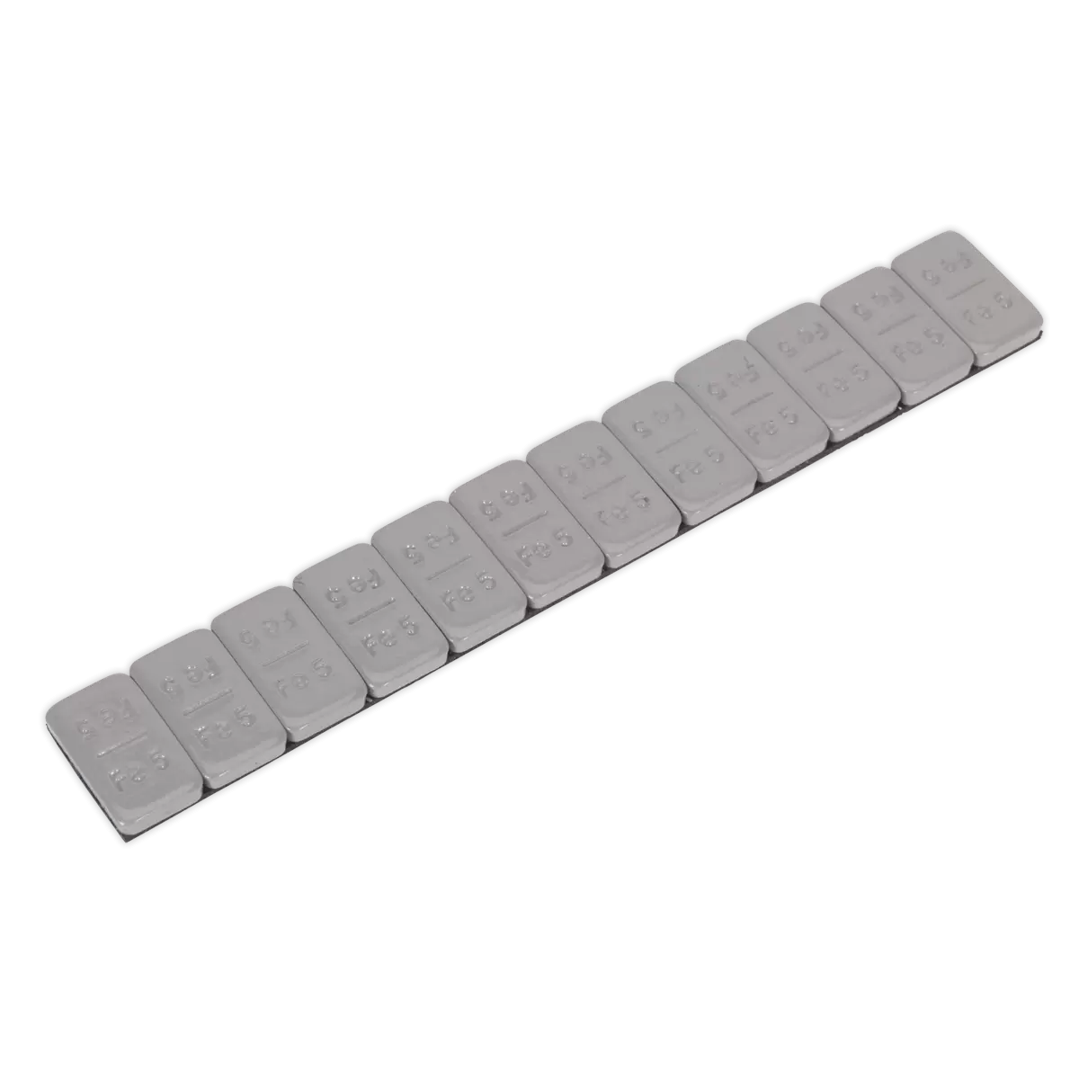 Sealey - WWSA5PC - Plastic Coated Zinc Plated Steel Adhesive Wheel Weight 5g Strip of 12 - Pack of 100